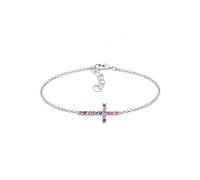 Elli Armband Damen Kreuz Multi-Color mit Kristalle in 925 Sterling Silber