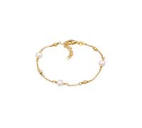 Elli Armband Damen Kugeln Klassisch mit Süßwasserzuchtperlen in 925 Sterling Silber Vergoldet