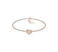 Elli Armband Damen Lebensbaum Herz Blatt Floral in 925 Sterling Silber Rosé vergoldet