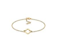 Elli Armband »Kleeblatt Glücksbringer 925 Silber«, goldfarben