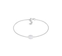 Elli Armband Damen Plättchen Anhänger Basic Geo in 925 Sterling Silber vergoldet