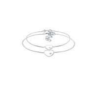 Elli Armband Damen Set Herz Anhänger Mutter Kind mit Kristallen 925 Silber