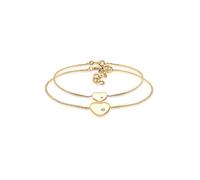 Elli Armband Damen Set Herz Anhänger Mutter Kind mit Kristallen 925 Silber