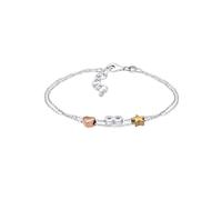 Elli Armband Damen Infinity Herz Sterne Tri-Color in 925 Sterling Silber