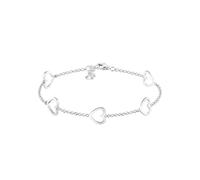 Elli, Armband Herz Liebe Cut-Out Basic Trend Romantik 925 Silber in silber, Schmuck für Damen Gr. 16 cm