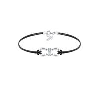 Elli Armband »Leder Infinity Swarovski® Kristalle Silber«