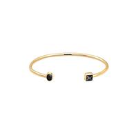 Elli Armband Damen Silberarmreif mit Steinen 925 Silber 24K Vergoldet | Schmuck Geschenke für Frauen Freundin Frau Mädchen Mama, Armreif Kristall Länge 16 cm, Breite 6 mm