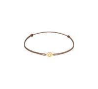 Elli Armband Damen Smiling Face Symbol mit Nylon Rot 925 Silber vergoldet