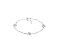 Elli Armband Kinder Blumen Rosa mit Kristalle in 925 Sterling Silber