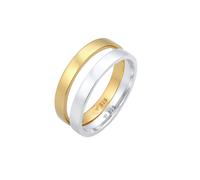 Elli Bandring Basic Bi-Color 2er Set 925 Silber 52 Damen