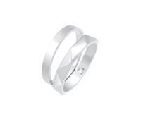Elli Bandring Basic Hexagon Look 2er Set 925 Silber 52 Damen