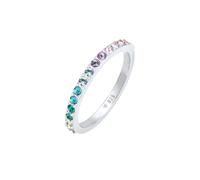 Elli Bandring Kristall Multi-Colour Pastell 925 Silber 56 Damen