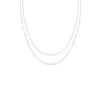 Elli Basic 2er Set Kugelkette Figarokette 925 Silber silberfarben Damen