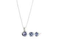 Elli Basic 925 Silber, mit Kristallen von Swarovski® Blau Damen