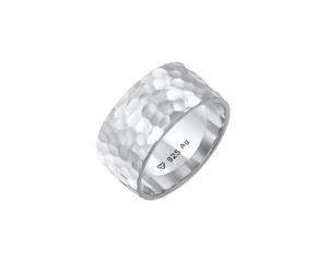 Elli Basic Bandring Gehämmert Trend Cool 925 Silber 54 Damen