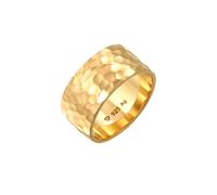 Ring Basic Bandring Gehämmert Trend Cool 925 Silber Elli Gold 4N317/70X56