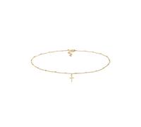 Elli Basic Choker Kugelkette Kreuz Glaube 925 Silber goldfarben Damen