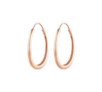 Elli Basic Creolen Hänger Oval Geo Trend 925 Silber rosefarben Damen