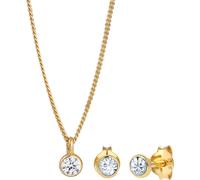 Elli Basic Elegant 925 Silber, mit Kristallen von Swarovski® golfarben Damen