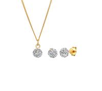Elli Basic Elegant 925 Silber, mit Kristallen von Swarovski® golfarben Damen