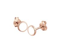 Elli Basic Geo Kreis Emaille 925 Sterling Silber rosefarben Damen