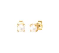 Elli Basic Klassisch Süsswasserzuchtperle 925 Silber goldfarben Damen
