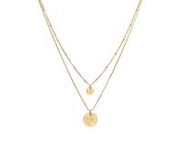 Elli Basic Layer Kugelkette Plättchen 925 Silber goldfarben Damen