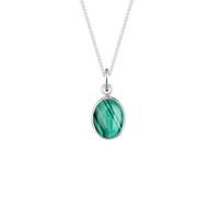 Elli Basic Malachit Edelstein 925 Silber vergoldet Grün Damen