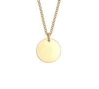 Elli Basic Plättchen Erbskette Boho 925 Silber goldfarben Damen