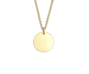 Elli Basic Plättchen Erbskette Boho 925 Silber goldfarben Damen