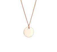 Elli Basic Plättchen Panzerkette 925 Silber rosefarben Damen