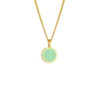 Elli Kette mit Anhänger »Basic Plättchen Rund Emaille 925 Silber«, Geo