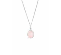Elli Collierkettchen »Anhänger Rosenquarz Rosa Oval 925 Silber«
