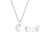 Elli Basic Set Kreis Halskette Ohrstecker 925 Silber silberfarben Damen