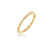 Elli Basic Stacking Bandring Modern Gedreht 925 Silber 52 Damen