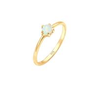 Elli Basic Trend Bandring Synthetischer Opal 925 Silber 58 Damen