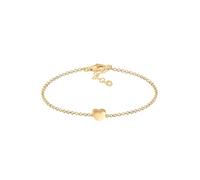 Elli Basic Trend Erbskette Herz Love Liebe 925 Silber goldfarben Damen