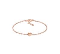 Elli Basic Trend Erbskette Herz Love Liebe 925 Silber Rosa Damen