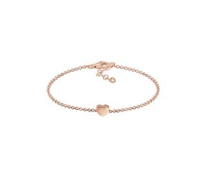 Elli Basic Trend Erbskette Herz Love Liebe 925 Silber Rosa Damen