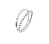 Elli Basic Twisted 2er Set 925 Silber 56 Damen