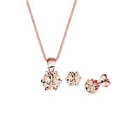 Elli Basic Weiß 925 Sterling Silber rosé-vergoldet, mit Kristallen von Swarovski® Rosa Damen
