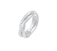 Elli Basic Wickelring Klassik Gehämmert 925 Silber 52 Damen
