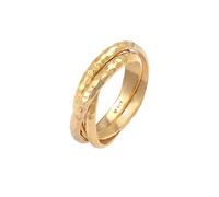 Elli Basic Wickelring Klassik Gehämmert 925 Silber 52 Damen