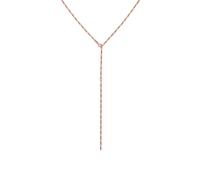 Elli Basic Y-Kette Figaro Trend Verstellbar 925 Silber rosefarben Damen