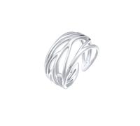 Elli Ring Elli Damen Ring Wickelring Blatt mit Ornament Symbol im Festival Boho Trend in 925 Sterling Silber
