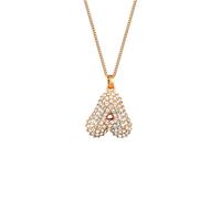 Elli Buchstabe A Weiß 925 Sterling Silber vergoldet, mit Kristallen von Swarovski® 45 Damen