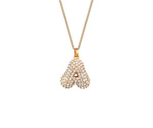 Elli Buchstabe A Weiß 925 Sterling Silber vergoldet, mit Kristallen von Swarovski® 45 Damen