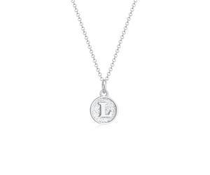 Elli Buchstabe L Initialen Vintage Plättchen 925 Silber 45 Damen