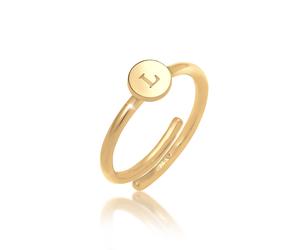 Elli Buchstabe L Kreis Verstellbar 925 Sterling Silber 54 Damen