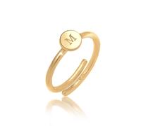 Elli Buchstabe M Kreis Verstellbar 925 Sterling Silber goldfarben Damen